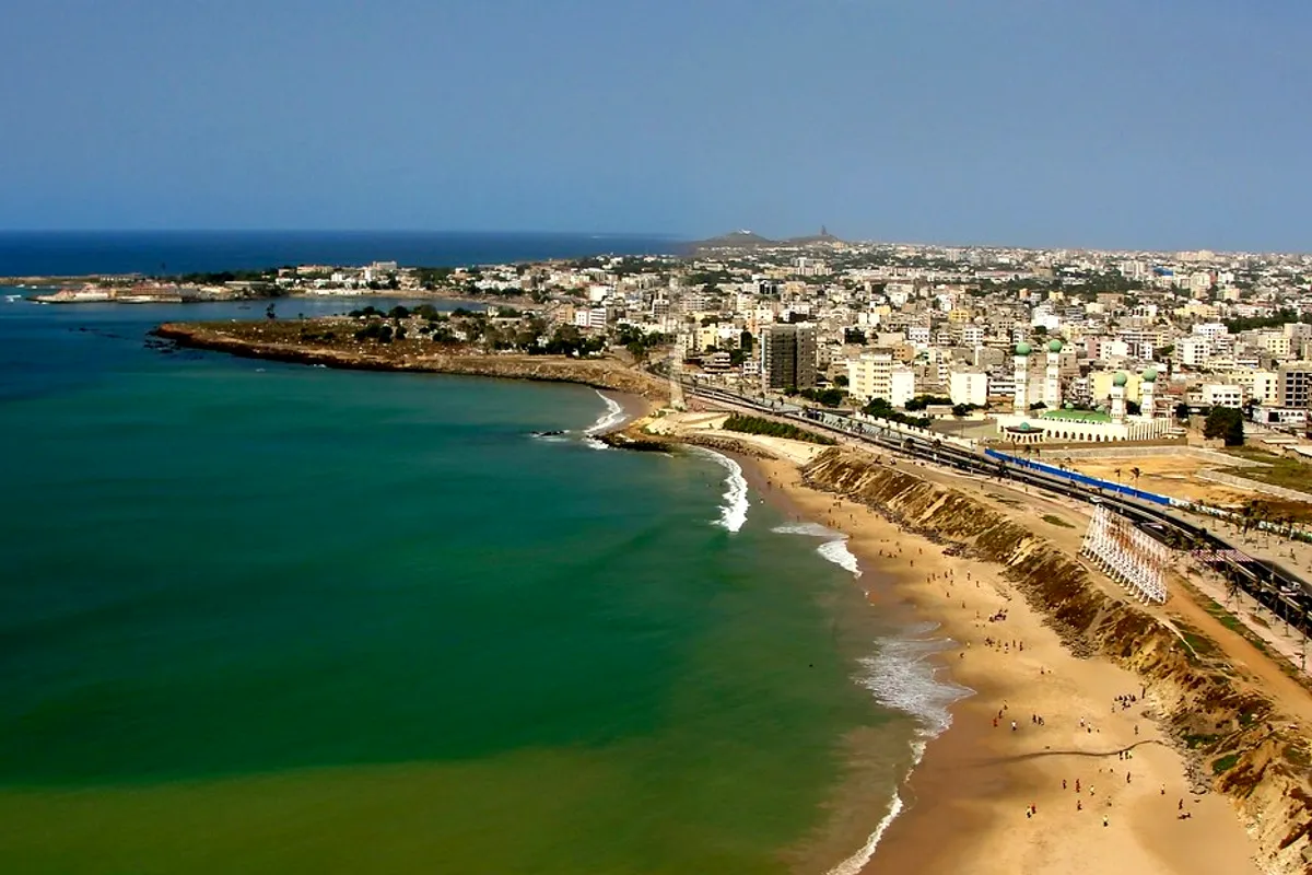 Looking north along the coast of the Cap-Vert peninsula from Dakar